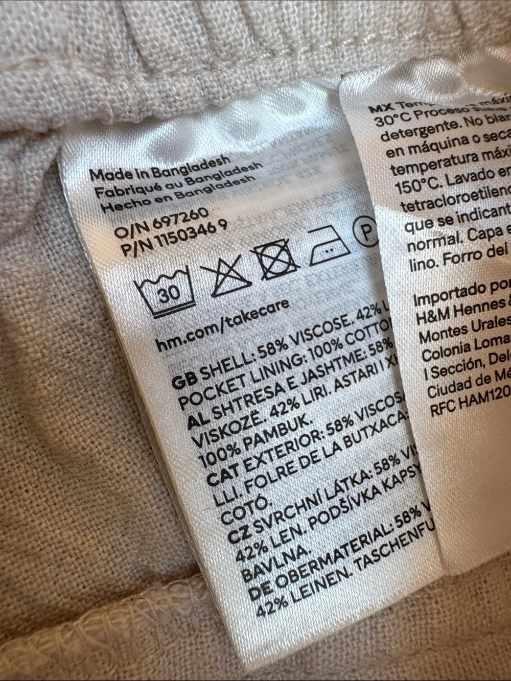 H&M Linen Blend Pants Bundle — Size Small (2 Pairs)
